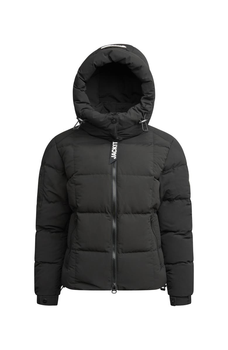 JACK1T EZ Boxed Racer Hooded Puffer Coat, Alternate, color, Matt Black