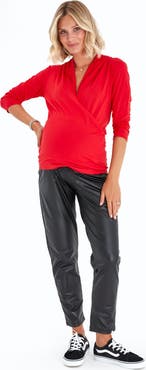 Accouchée Surplice V-Neck Maternity/Nursing Top