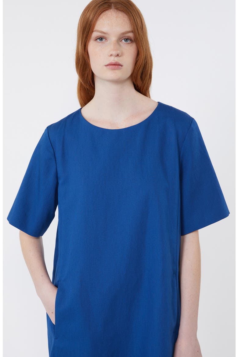 Aloa Cotton & Linen T-Shirt Dress, Alternate, color, OCEAN