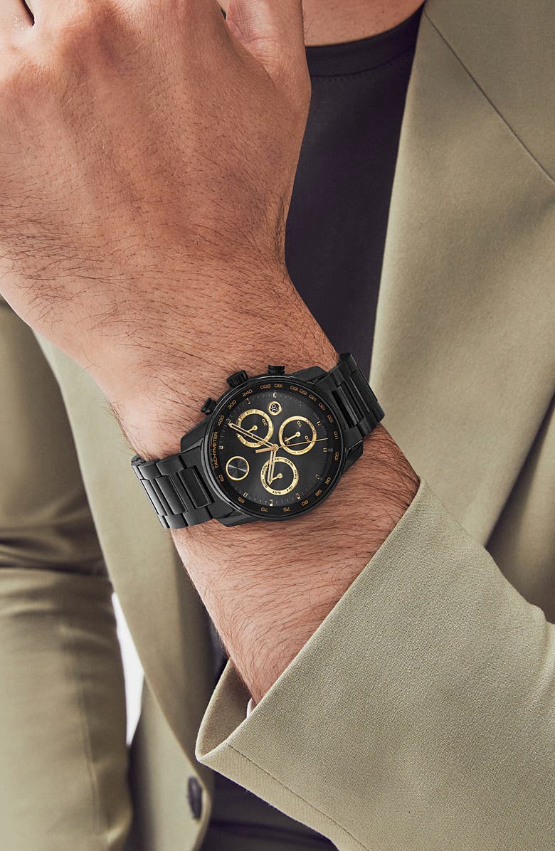 Movado Bold Verso Chronograph Bracelet Watch, 44mm, Alternate, color, Black