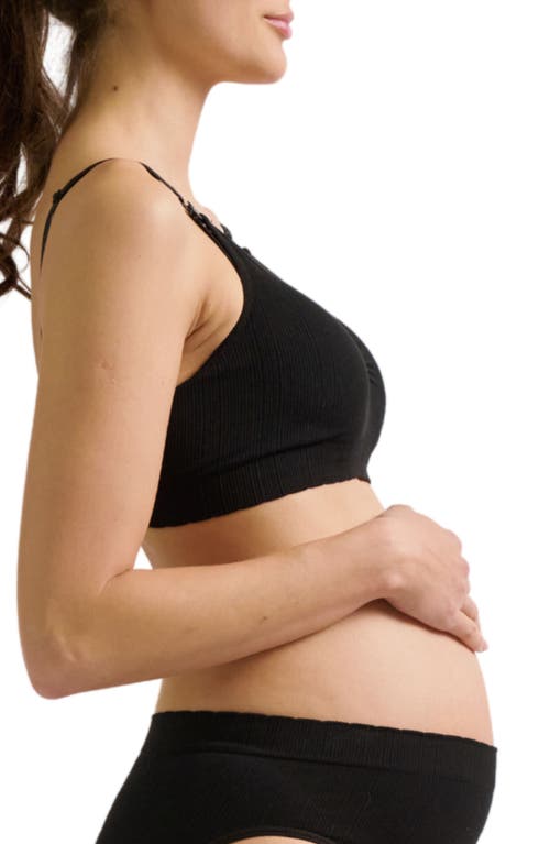 Cache Couer Zoé Seamless Maternity And Nursing Bra In Black