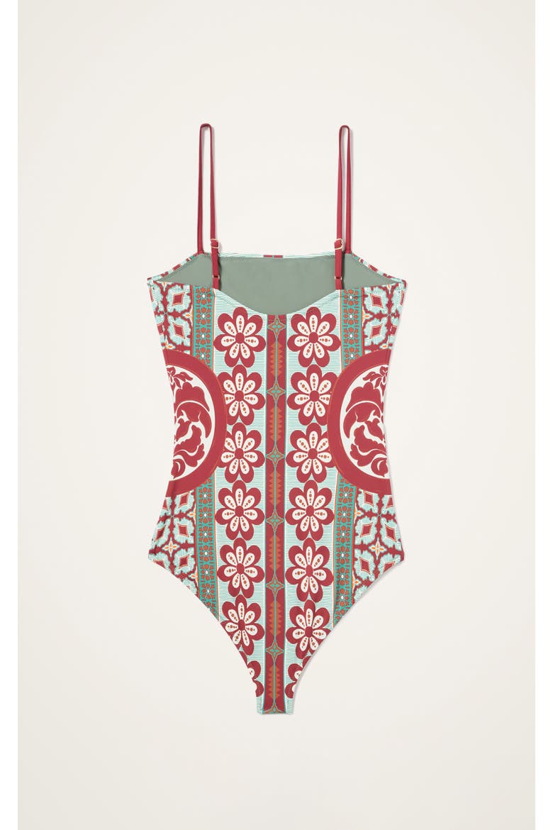 Elle Swimsuit Pagoda Placée Rust, Alternate, color, Pagoda Placée Rust