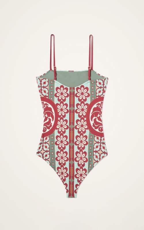 La Doublej Elle Floral-print Swimsuit In Multi