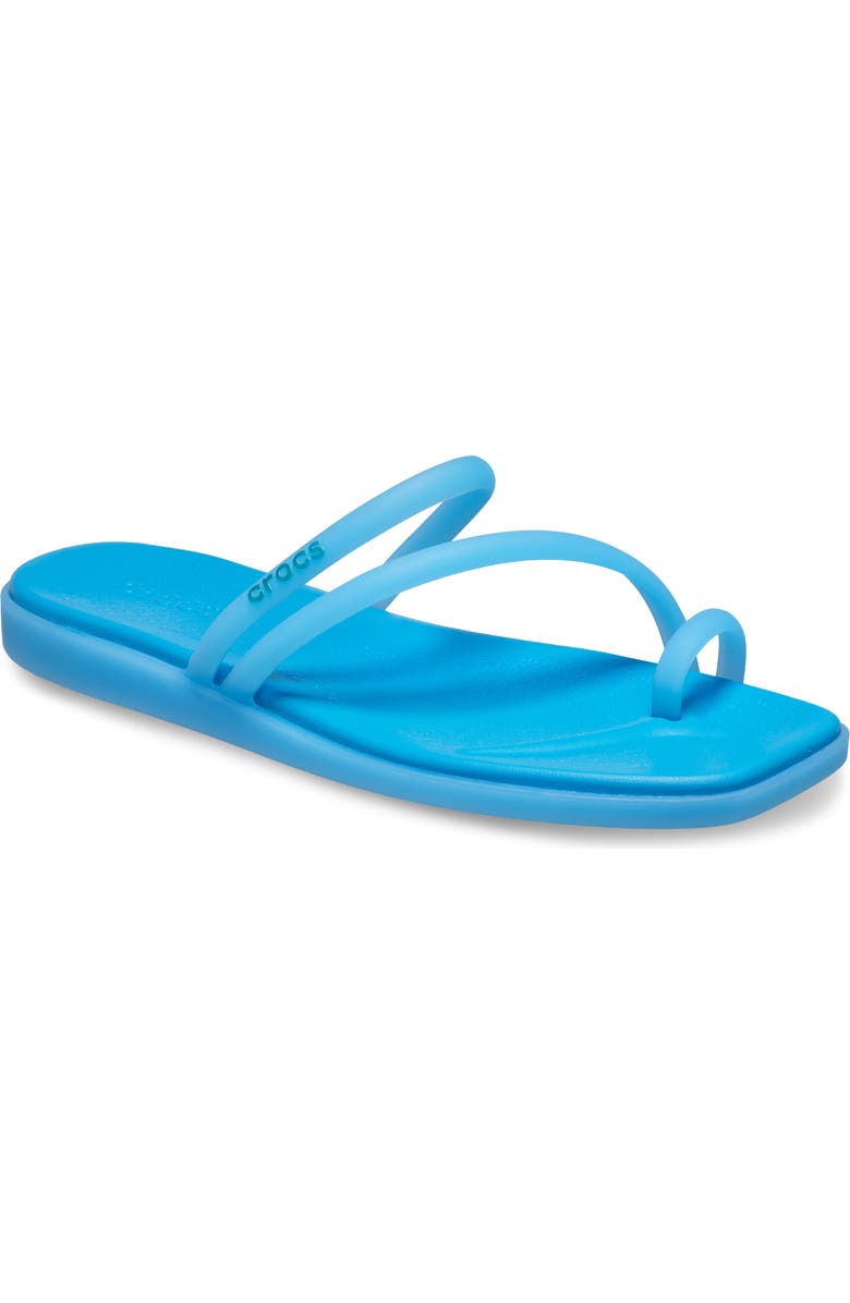 CROCS Miami Frosted Toe Loop Sandal, Main, color, Tinted Glass