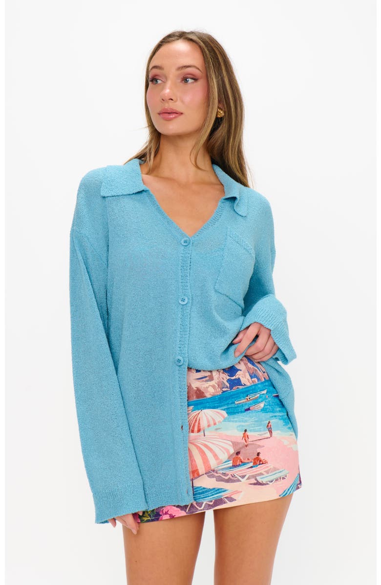 Show Me Your Mumu Sonny Sweater, Main, color, Blue Lagoon Knit