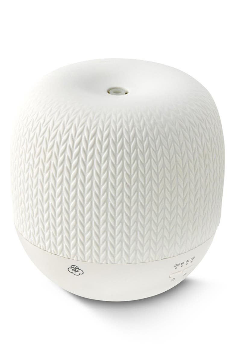 SERENE HOUSE Knit Ceramic Ultrasonic Aroma Diffuser, Main, color, White