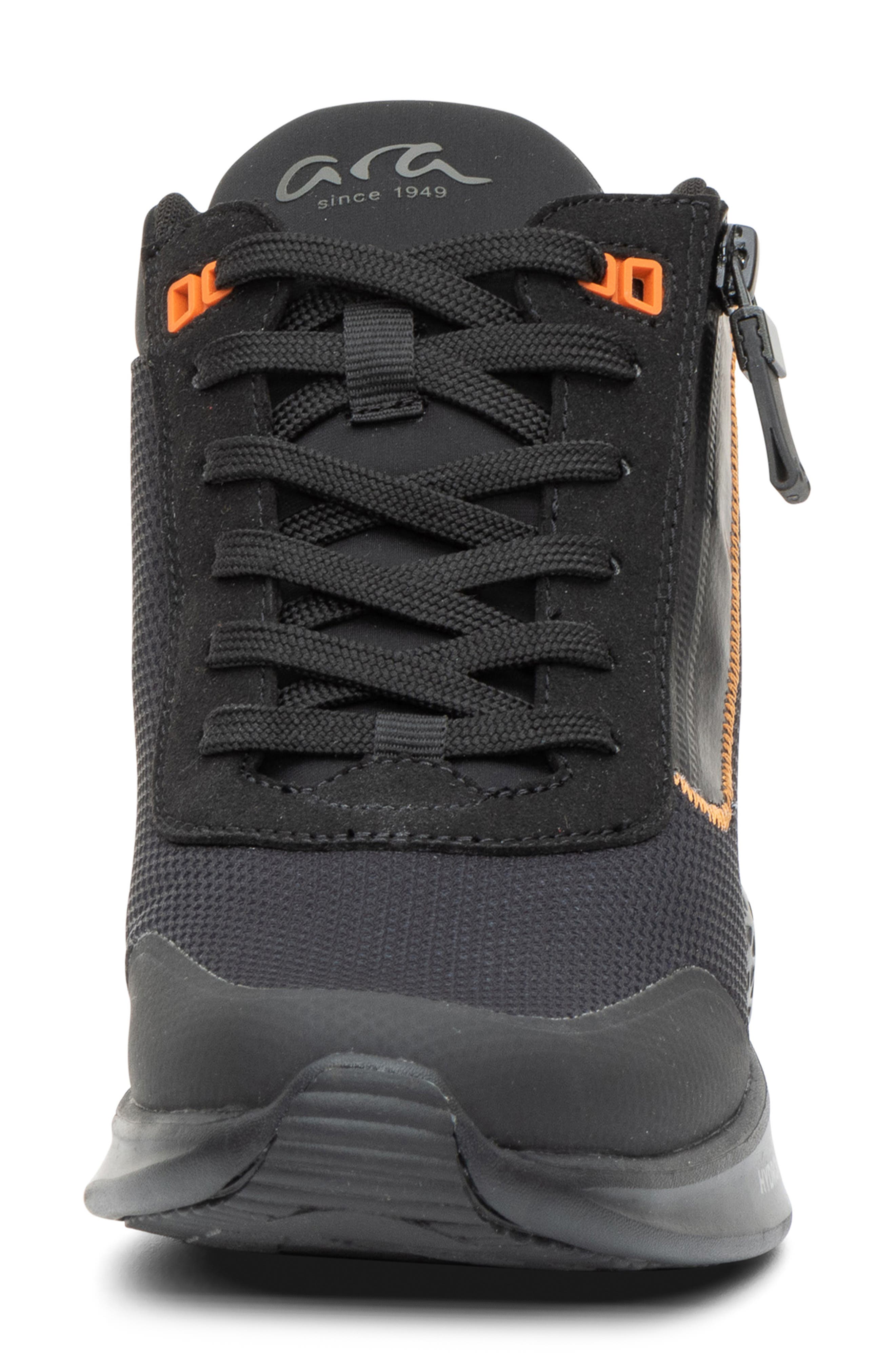 Marne Water Resistant High Top Sneaker, Alternate, color, BLACK