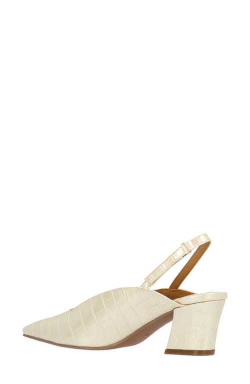 J. Reneé Stasia Croc Embossed Slingback Pump In Neutral