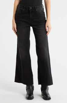 Vigoss Raw Hem Barrel Leg Jeans