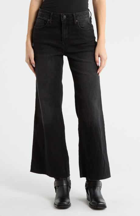 Vigoss Raw Hem Barrel Leg Jeans