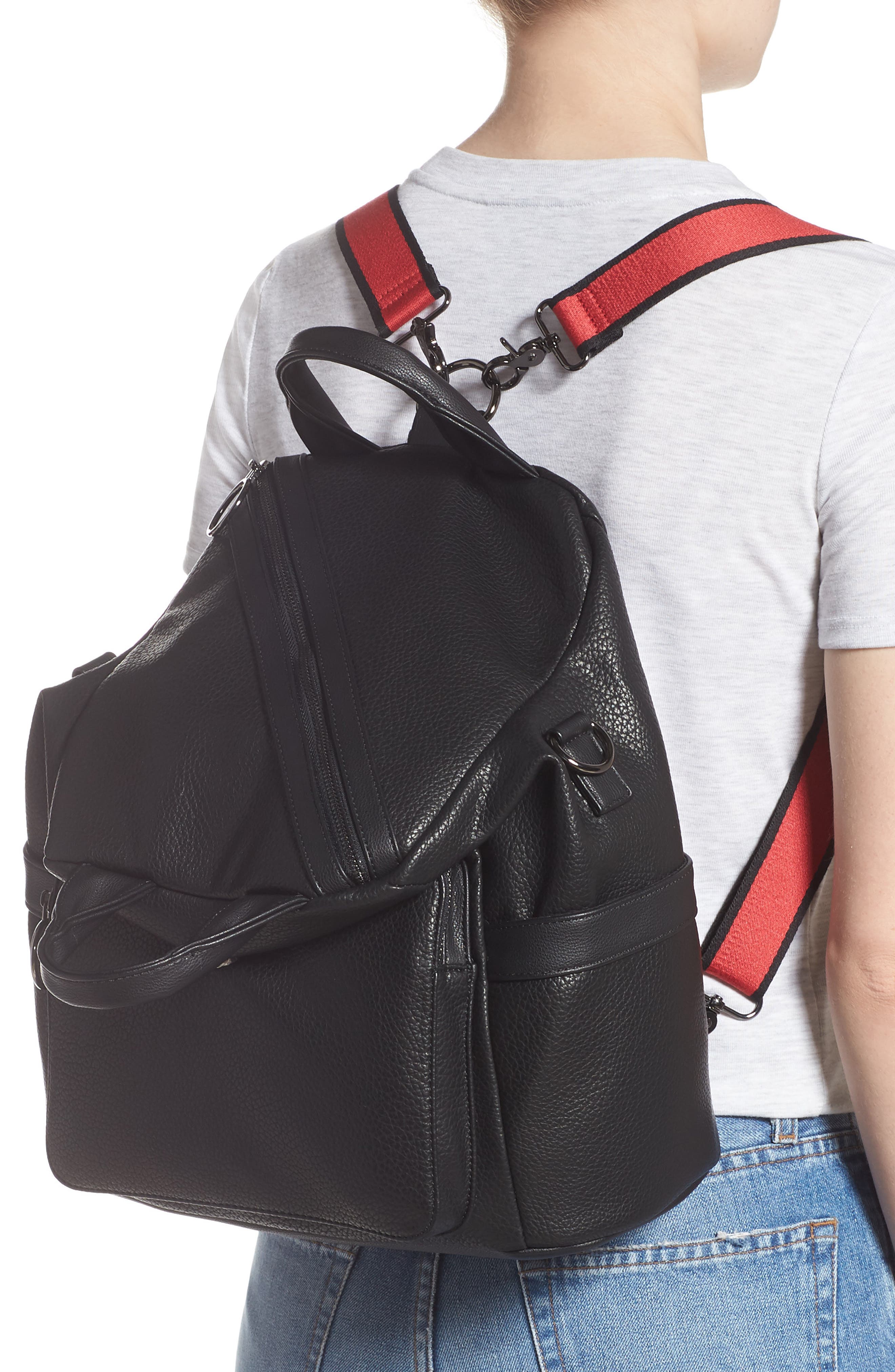 Like Dreams Wander Faux Leather Convertible Backpack, Alternate, color, 