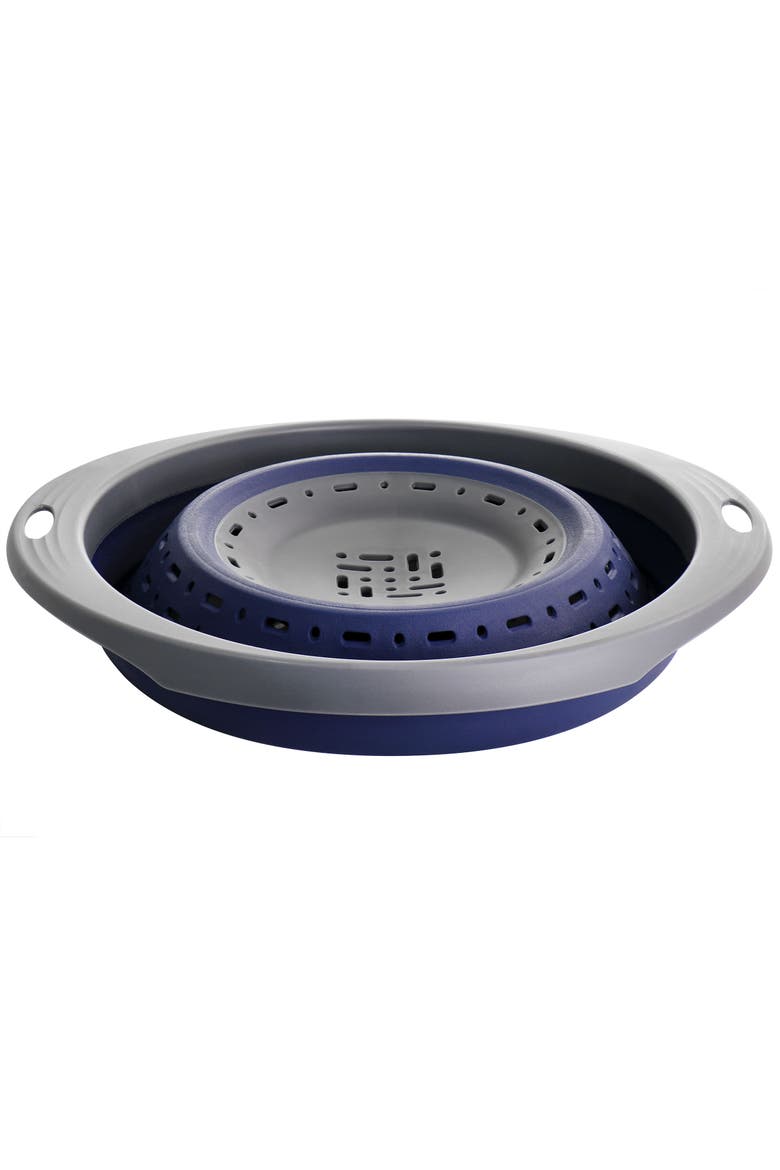 Bluemarine Collapsible Polypropylene Colander, Alternate, color, Navy