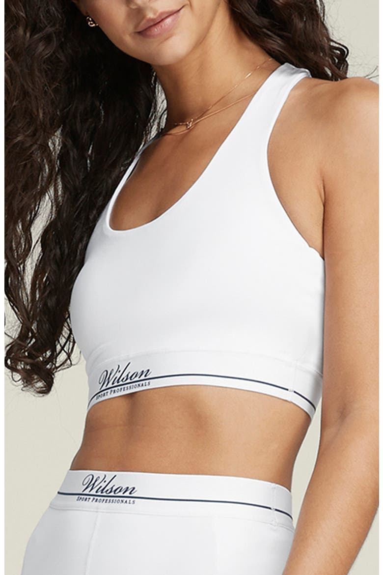 Doubles Racerback Medium Impact Sports Bra, Alternate, color, BRIGHT WHITE