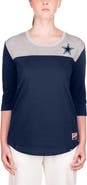 New Era Women's New Era Navy Dallas Cowboys 3/4 Sleeve T-Shirt