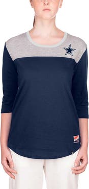 New Era Women's New Era Navy Dallas Cowboys 3/4 Sleeve T-Shirt
