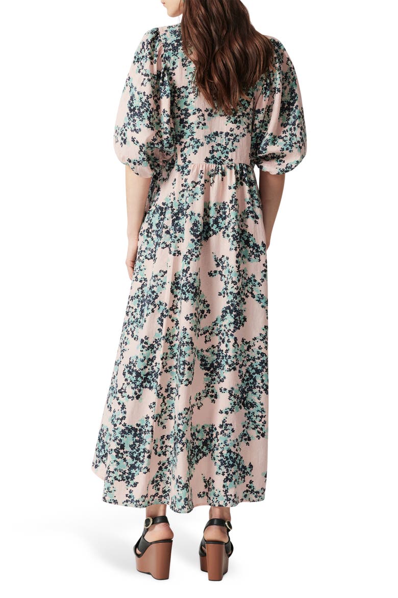 Jacquard Maxi Dress, Alternate, color, PORCELAIN FLORAL AOP