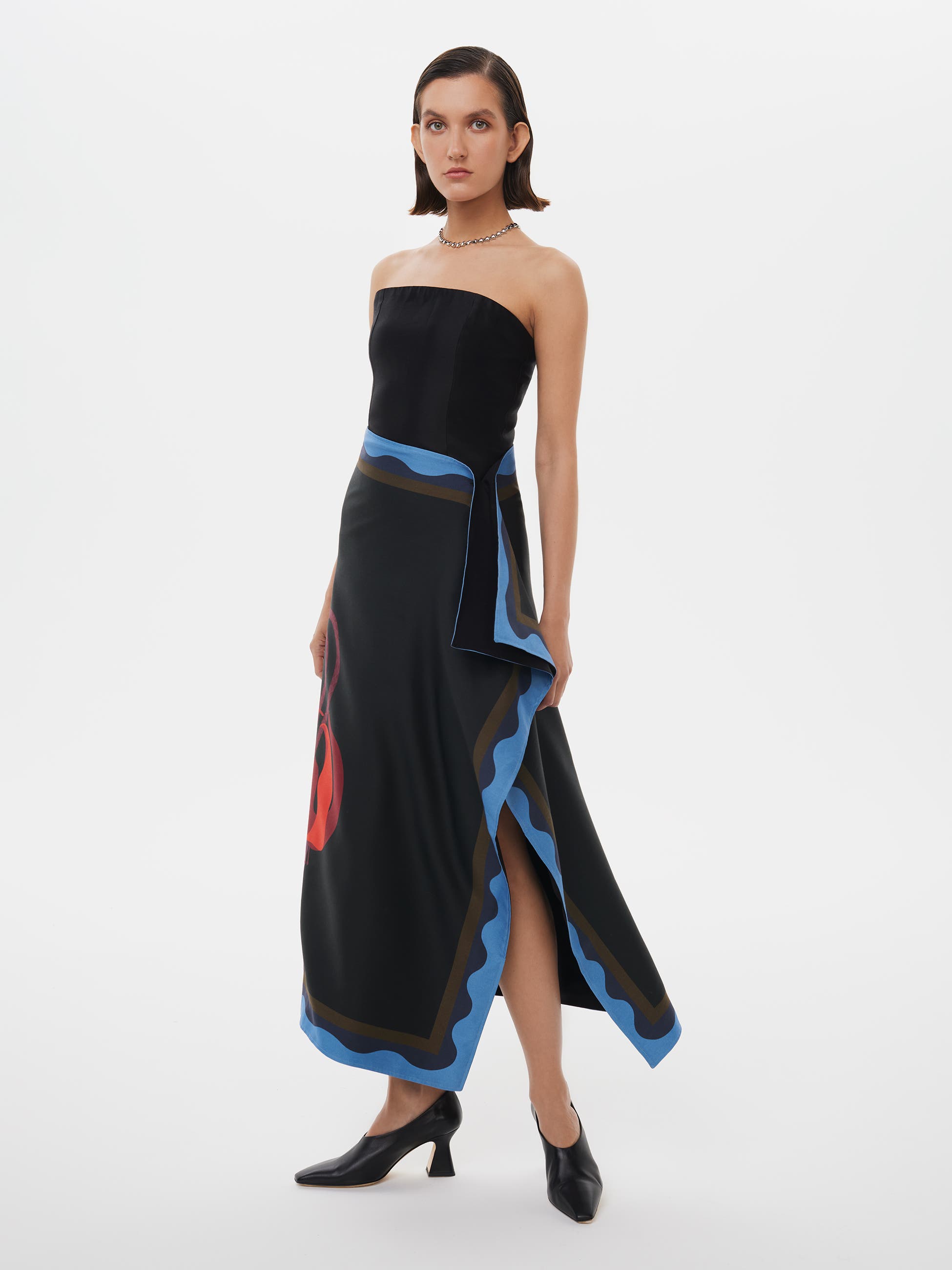 Reversible Floral Wool-blend Wrap Skirt - image 2