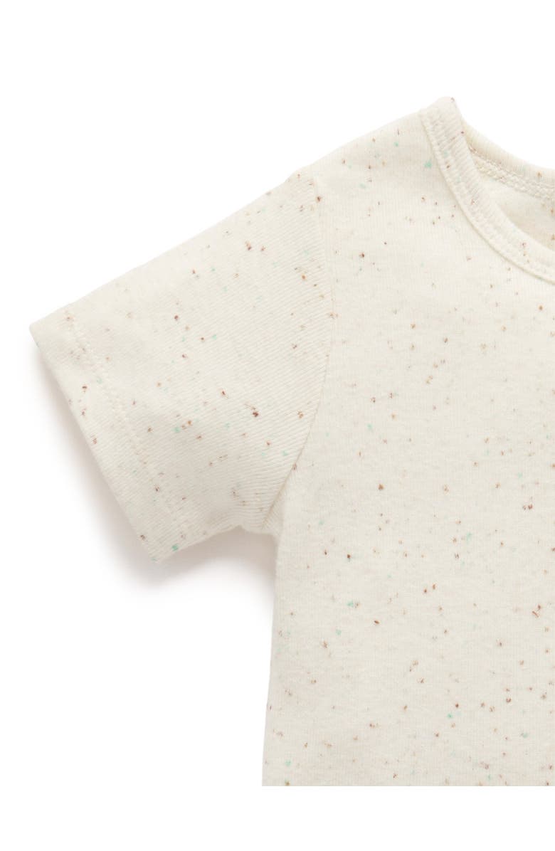 Purebaby Turtle Broderie Overall and Tee Set, Alternate, color, Llama Broderie