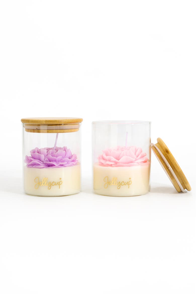 Peony Bloom Jar Soy Wax Candle, Alternate, color, Peony Pink