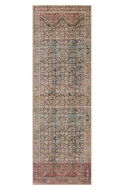 Loren Collection Rug - Charcoal/Multi - 5' x 8'