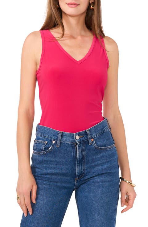 V-Neck Split Back Tank