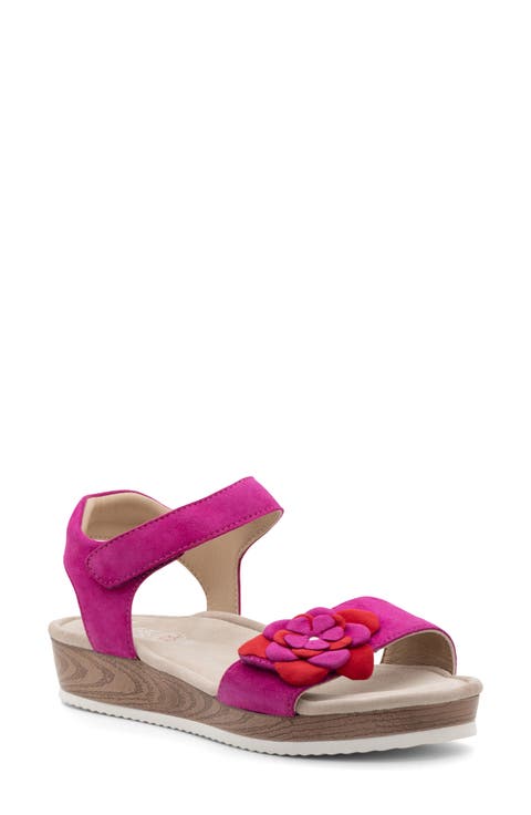 Flower Ankle Strap Sandal (Women)