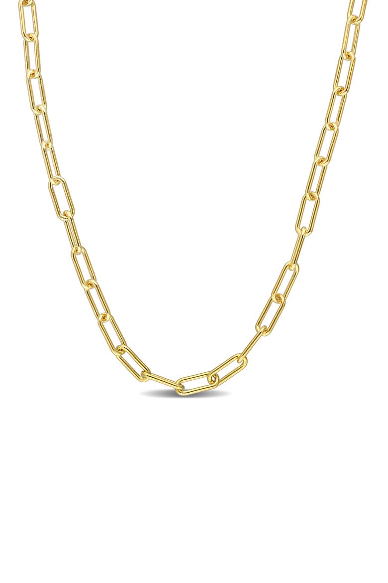 Polished Paper Clip Chain Necklace, Main, color, YELLOW
