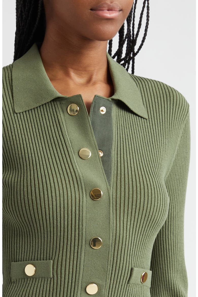 Lauper Variegated Rib Long Sleeve Sweater Dress, Alternate, color, STONE ARMY