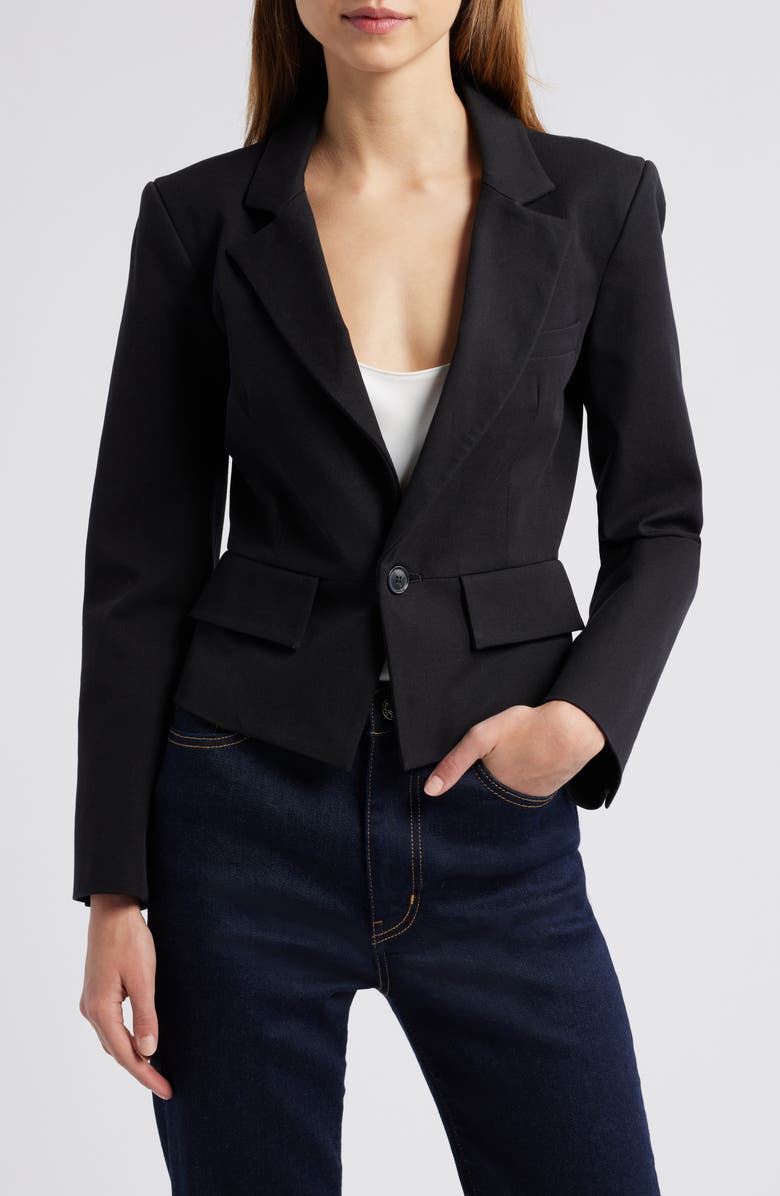 FRAME Shrunken Blazer, Main, color, Black