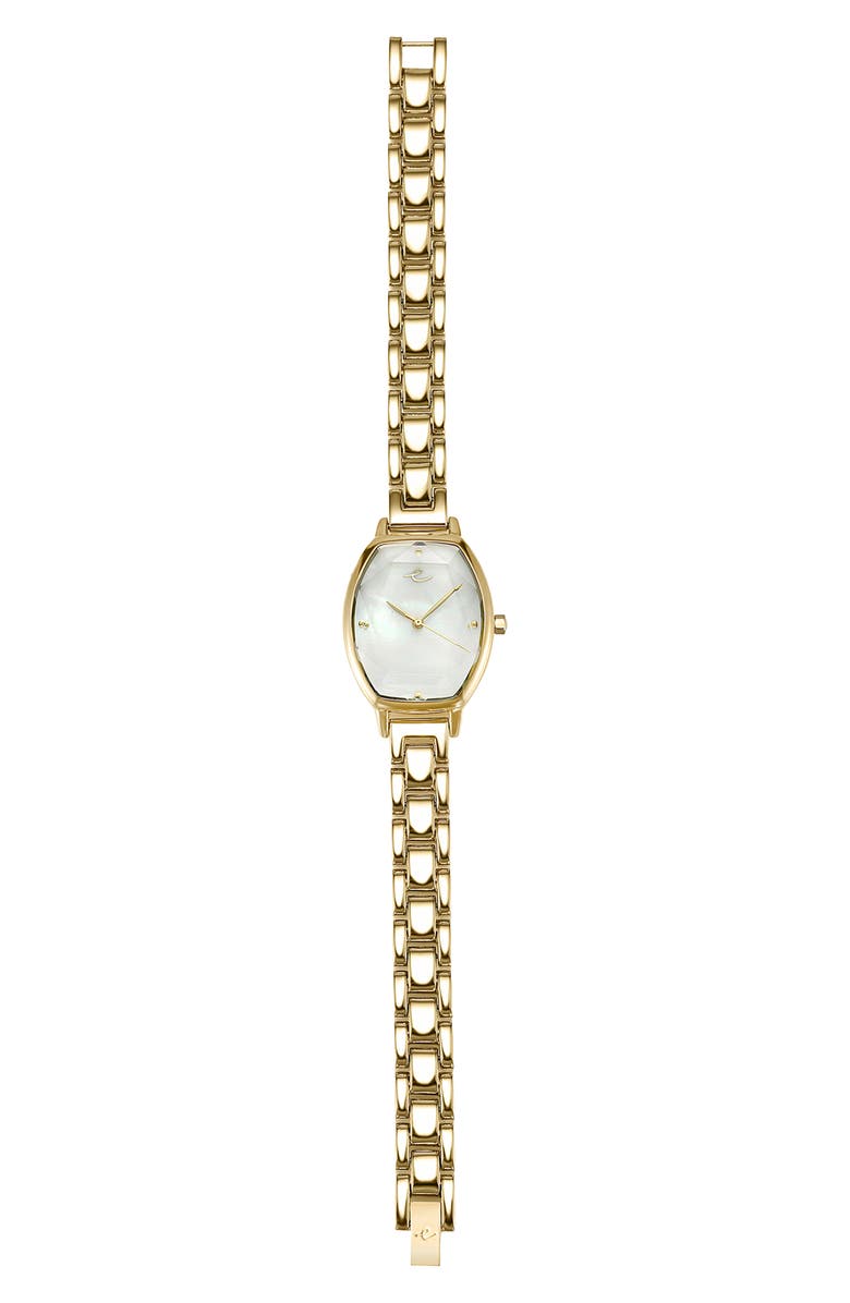 Ettika Classic Triple Link Watch, Alternate, color, Mother Of Pearl And Gold
