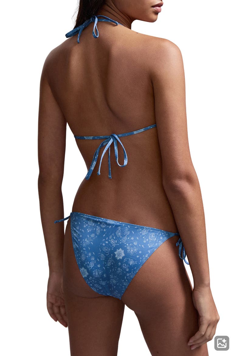 Bandanda Print Two-Piece Swimsuit, Alternate, color, BLUE