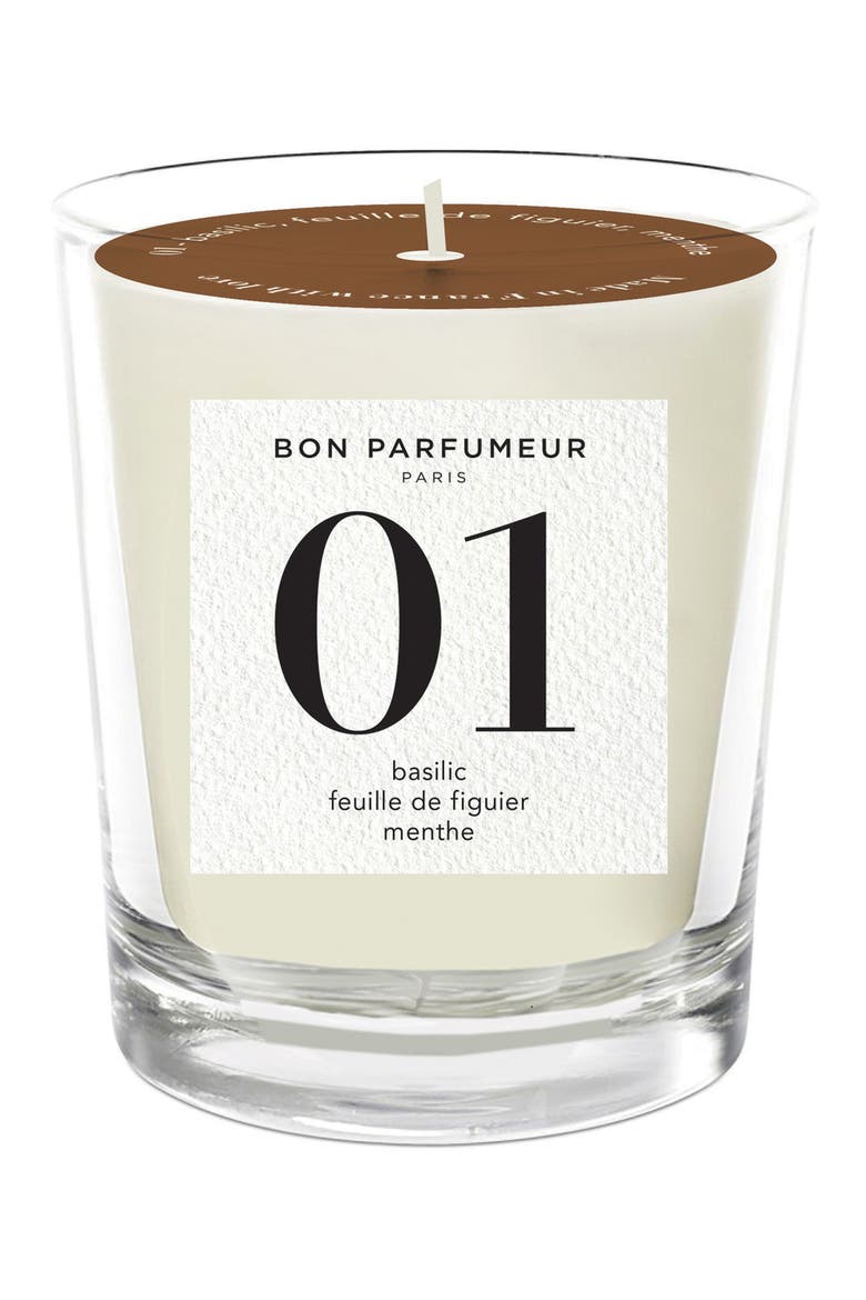 Candle 01 Basil, Fig Leaves & Mint Scented Candle, Main, color, NO COLOR