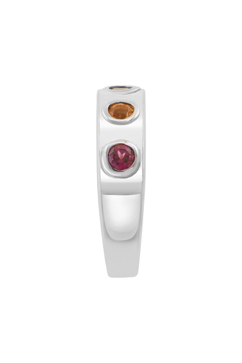 Bezel Set Gemstone Band Ring, Alternate, color, SILVER