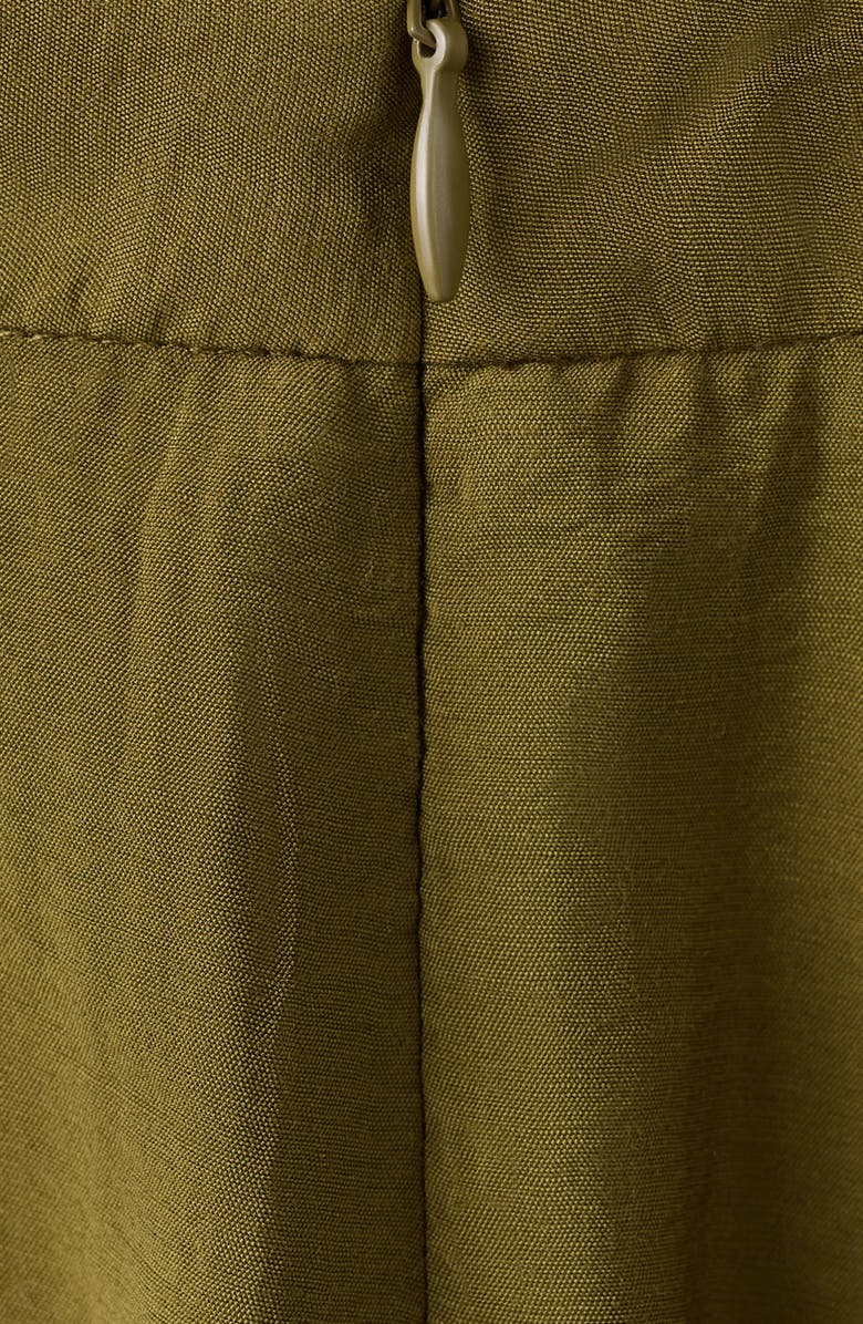 MANGO Mid Rise Straight Leg Pants, Alternate, color, Green