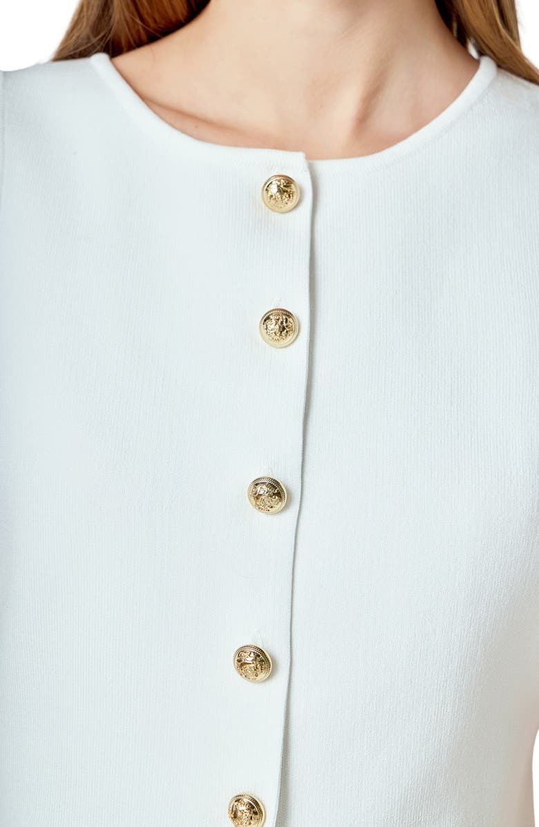 Endless Rose Knit Button-Up Vest, Alternate, color, Cream