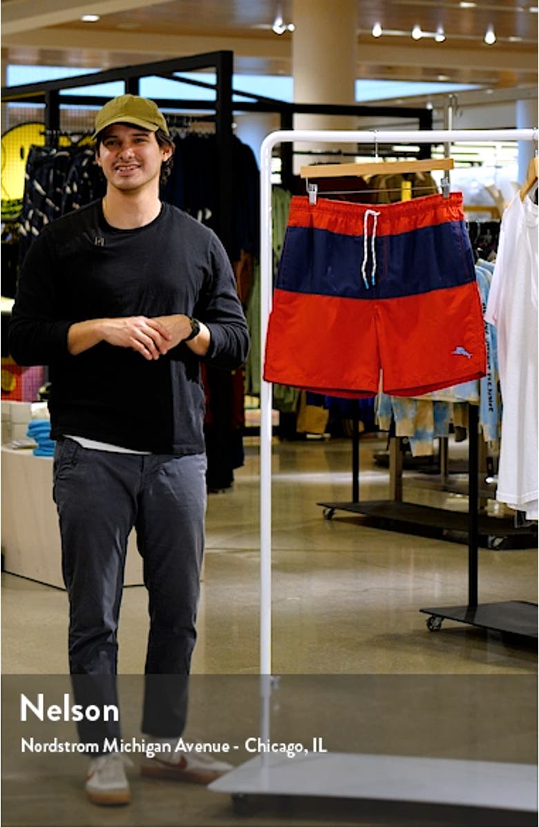 Naples Regatta Colorblock Swim Trunks, sales video thumbnail