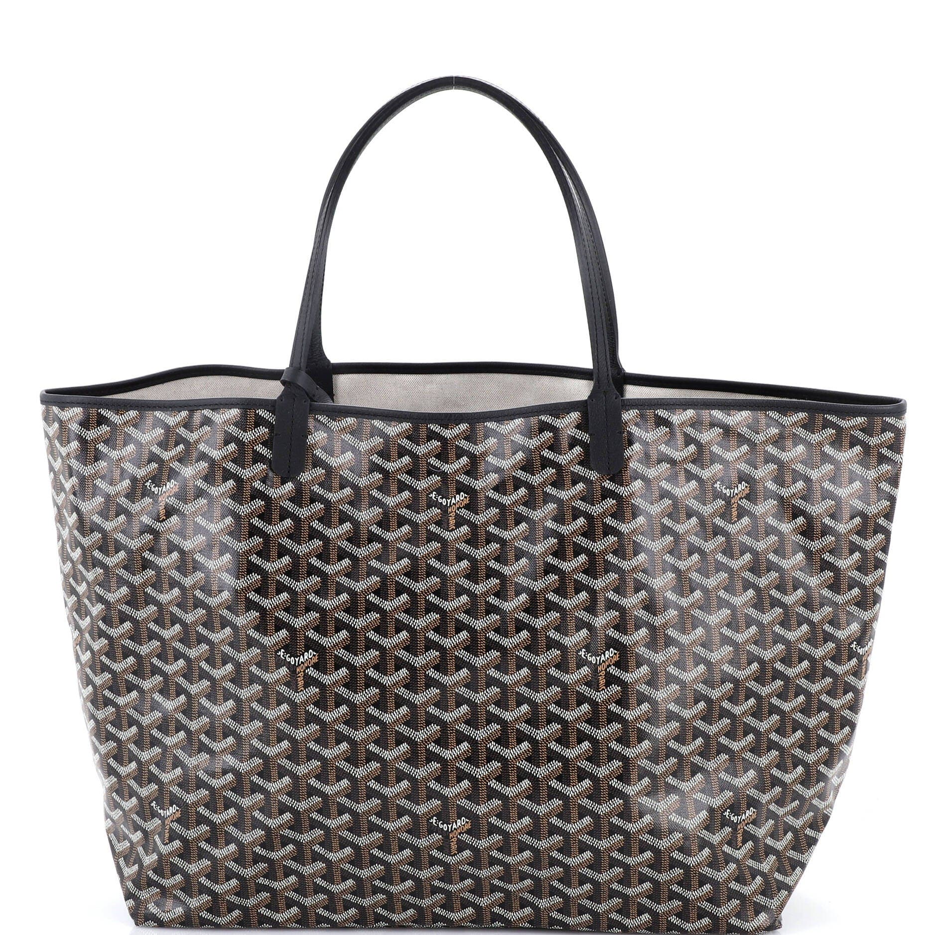 Pre-Owned Goyard Saint Louis Tote Coated Canvas GM, Main, color, Black