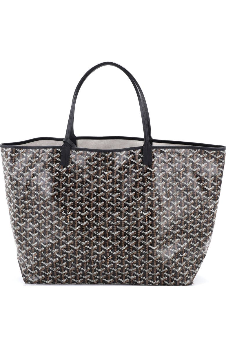 Pre-Owned Goyard Saint Louis Tote Coated Canvas GM, Main, color, Black