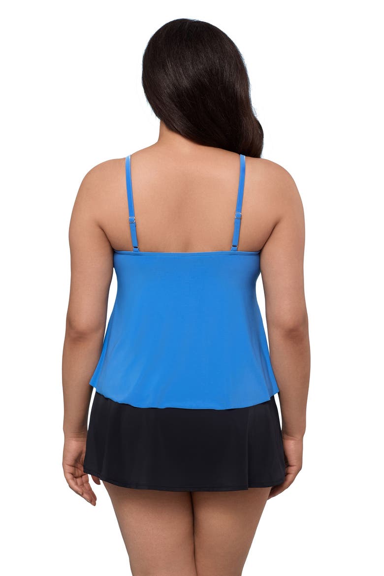 Rachel 5 Tier Ruffle Tankini Swimsuit Top, Alternate, color, Blue Grotto