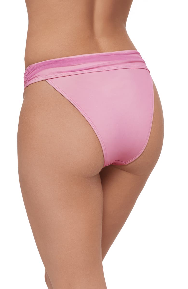 Steve Madden Shirred Hipster Bikini Bottoms, Alternate, color, Orchid