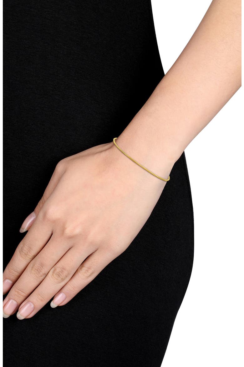 Round Box Link Bracelet, 1.60mm, Alternate, color, GOLD