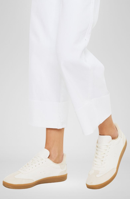 Kancan Alfie 90's Cropped Wide Leg Jeans In White