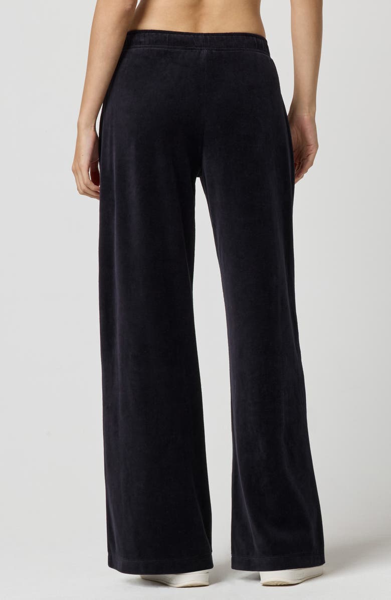 Florence by Mills Velour Wide Leg Pants, Alternate, color, Black