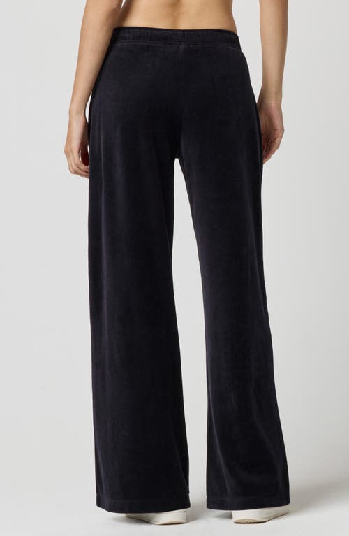 Florence By Mills Velour Wide Leg Pants In Black