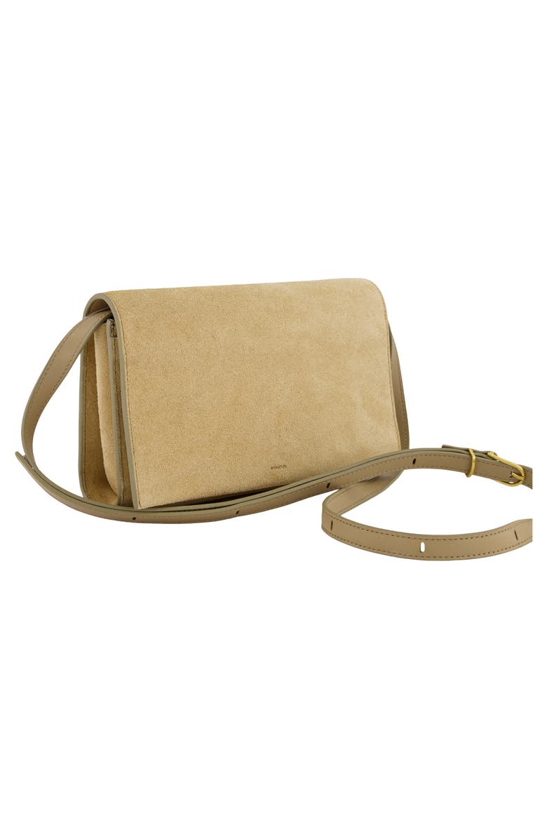 Vince Leather Crossbody Wallet, Alternate, color, Sandtrail