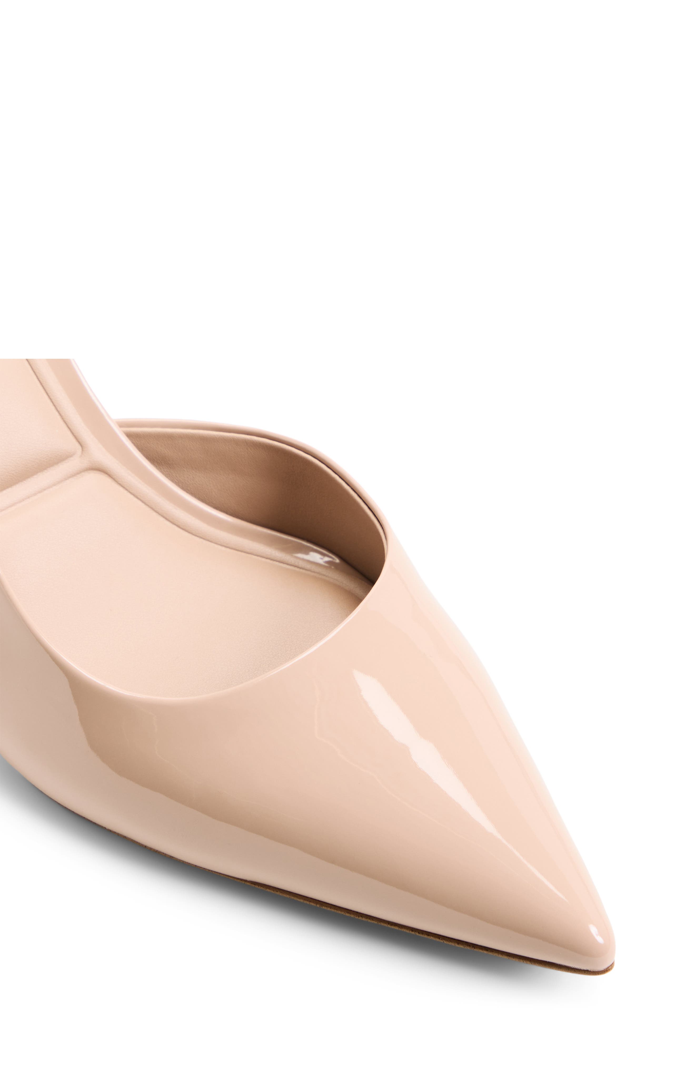 Stessy Low Slingback Half d'Orsay Pointed Toe Pump, Alternate, color, MEDIUM BEIGE