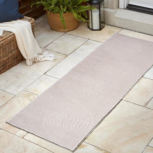 Jonathan Y Hallie High-low Minimalist Curve Geometric Indoor/outdoor Area Rug In Ivory/cream