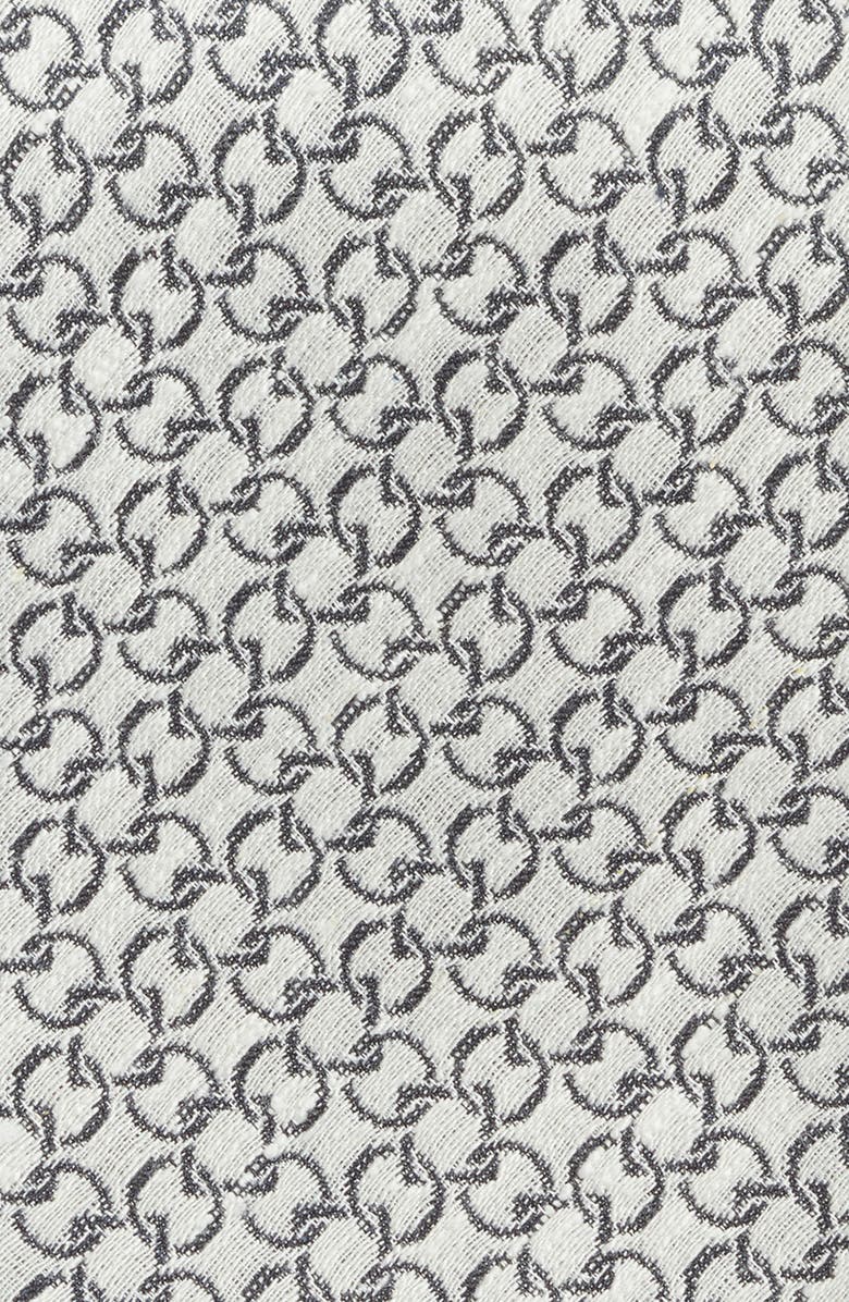 Jack Victor Meighen Link Pattern Silk Jacquard Tie, Alternate, color, Ecru