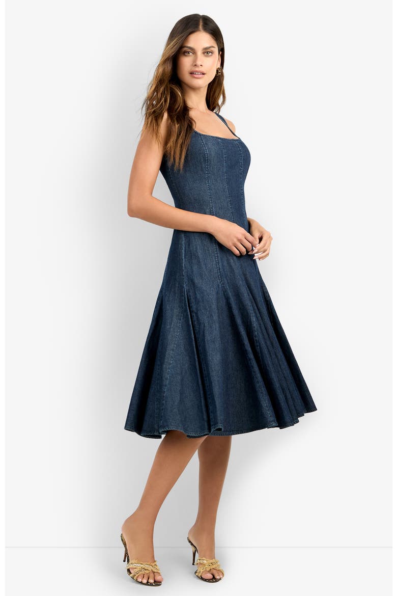 Casima Dress, Alternate, color, Indigo Denim