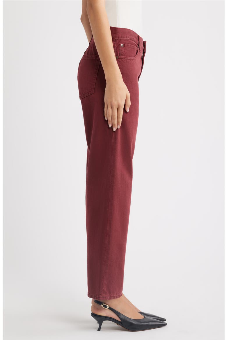 The Off Duty Hang Ankle Straight Leg Jeans, Alternate, color, GARNET